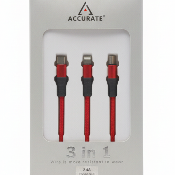 Accurate 3 in 1 data cable